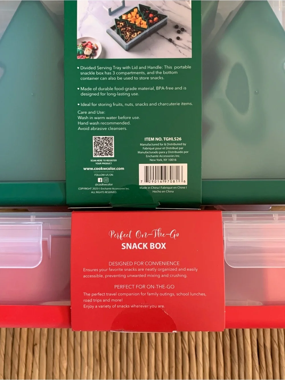 Cook with Color on the go portable holiday themed snack box